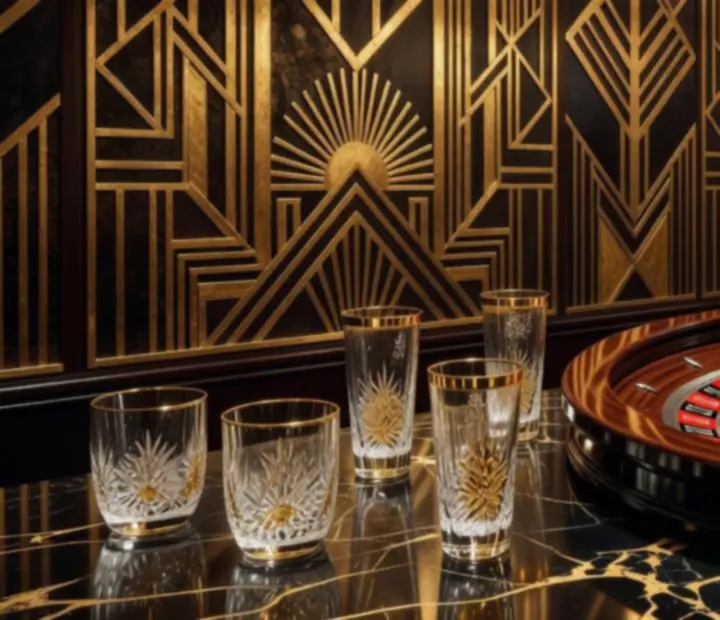 Art Deco detaily kasinového interiéru v restauraci Dum Chuti