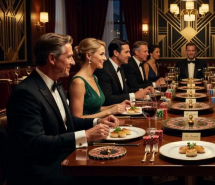 Casino večeře Gourmet & Poker s elegantně prostřeným stolem v restauraci Dum Chuti